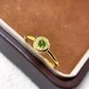S925 Silver Natural Ruby Ring with Zircon Bezel - Thin Band Women's Gemstone Ring