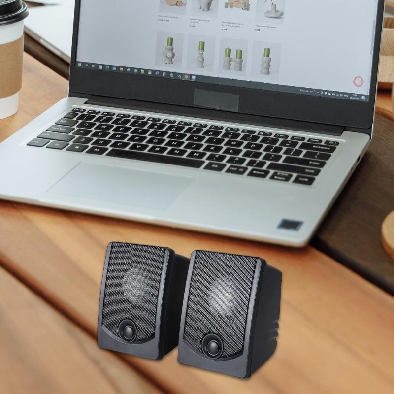 USB Desktop Speaker Computer Speaker Clear Sound, User Friendly Operation & Strong Vibration Subwoofer for Clear Output