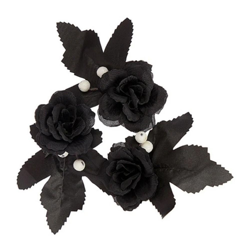 Mini Candlestick Wreath Silk Flower Creative Candle Holder Wreaths Halloween Decor Rose/Eyeball/Pumpkin Candle Wreath