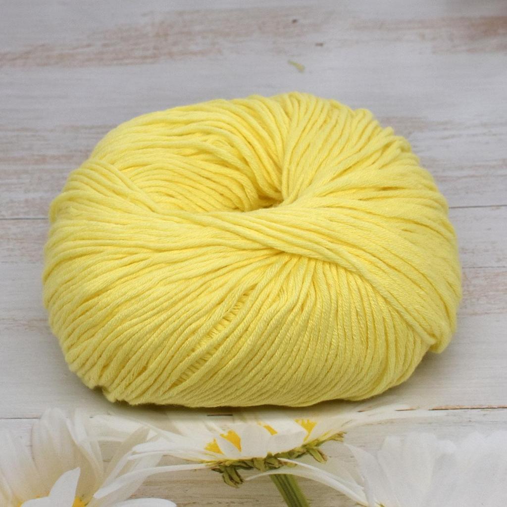 6-Pack Premium Combed Cotton Yarn for Crochet & Knitting - 100% Soft Hand Knitting Yarn, 50g/Skein 125m/Skein, Smooth Craft Yarn for DIY Home Projects