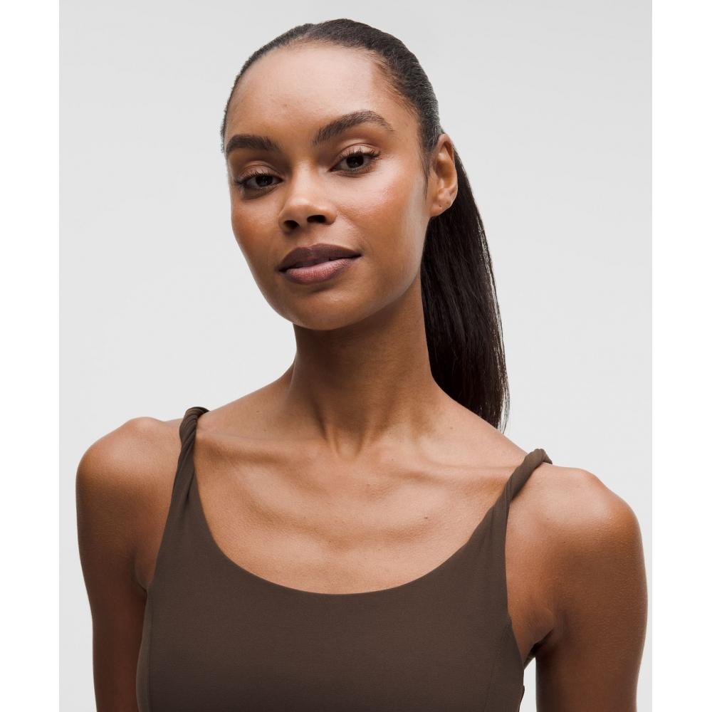 Lululemon Align  Twist Strap Cropped Tank Top  Light Support  B C Cup Walnut CrunCh