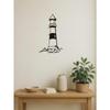 Modern Metal Lighthouse Wall Art Sculpture Waterproof Rustproof Decor for Living Room Bedroom Bathroom Outdoor Christmas Gift