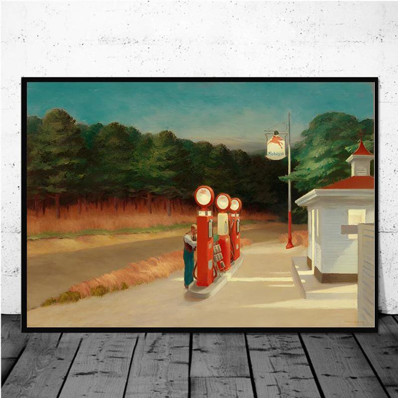 

Эдвард Хоппер, бензоколонка, холст, картины, современные постеры и принты, настенные художественные картины для украшения стен гостиной, Cuadros