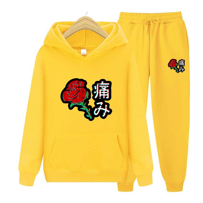 Pánské teplákové soupravy Květinový potisk Mikina Mikina s dlouhým rukávem Mikina na jogging Kalhoty Patchwork Fitness Run Suit Oblečení