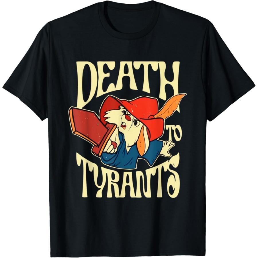 iDestiner Retro Rabbit Death to Tyrants Vintage 90s, Funny Quote T-Shirt S