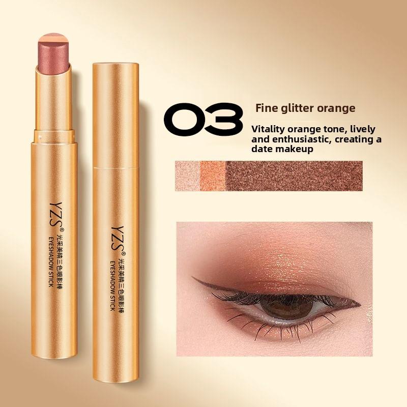 

Yzs Radiant Eye Трехцветные тени-стик с шиммером и глиттером для легкого фестивального макияжа 1pcs
