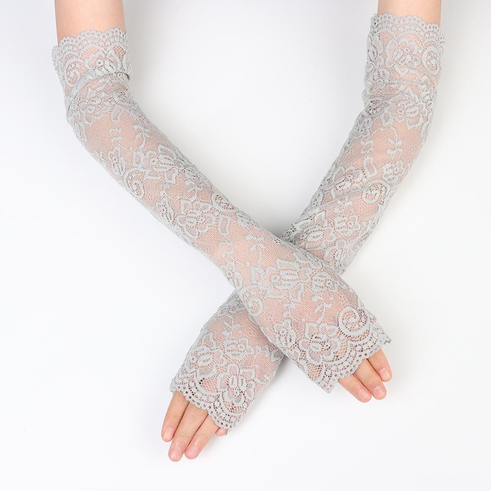 UV Protection Summer Sunscreen Arm Sleeve Mittens Arm Cover Ice Arm Cuffs Fingerless Driving Gloves