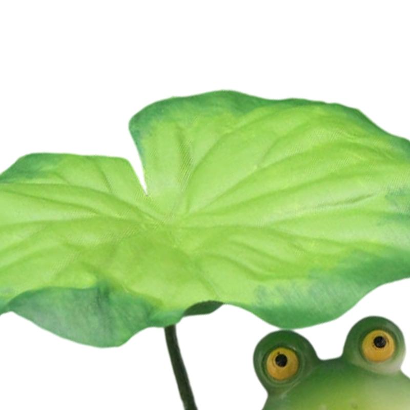 Weather Resistant Frogs Garden Statue With Umbrella Resin Statue Decoration For Yard Aquariums Landscape Props