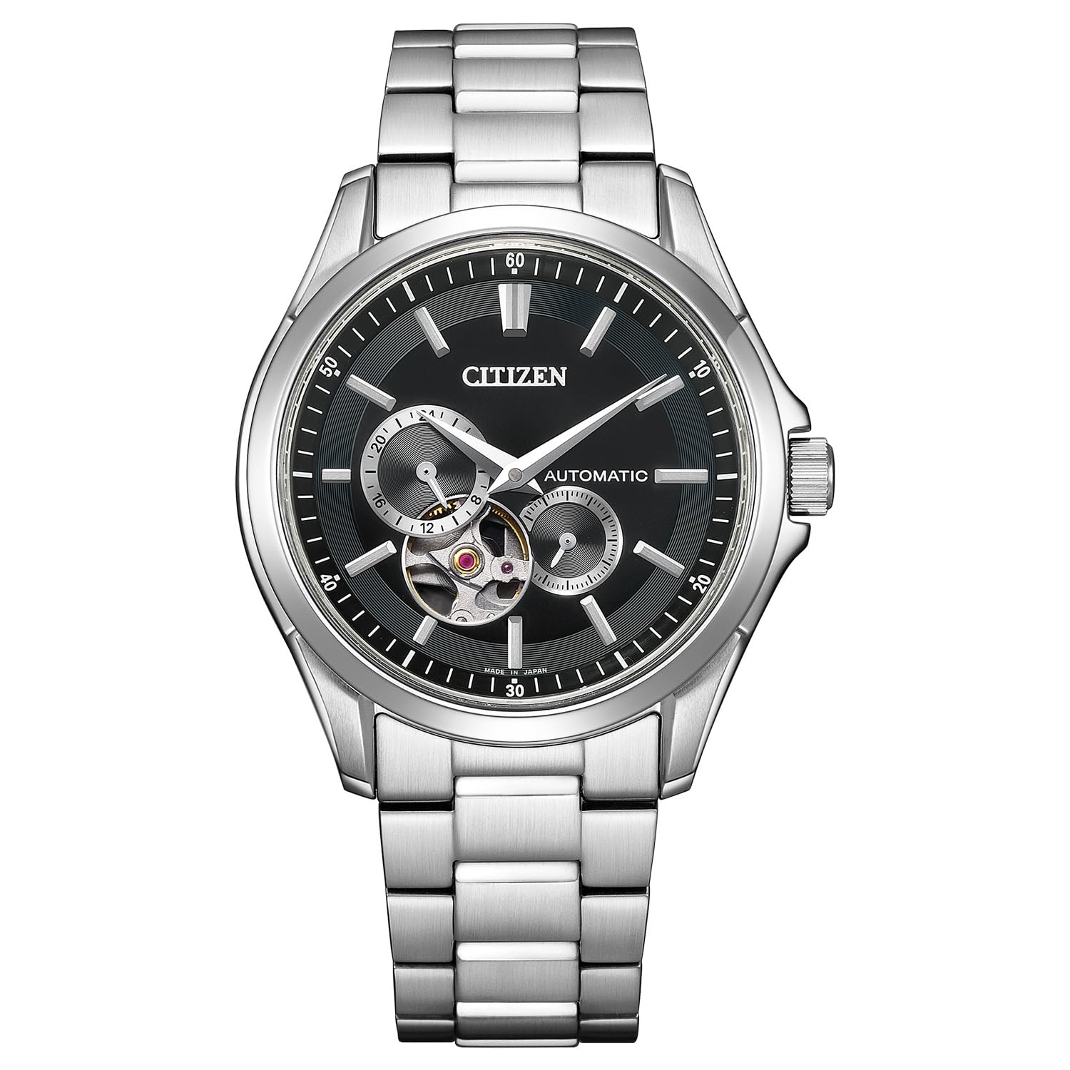 

[Citizen] Чоловічий годинник Citizen Collection Механічний автоматичний з відкритим серцем Водонепроникний NP1010-78E Срібний