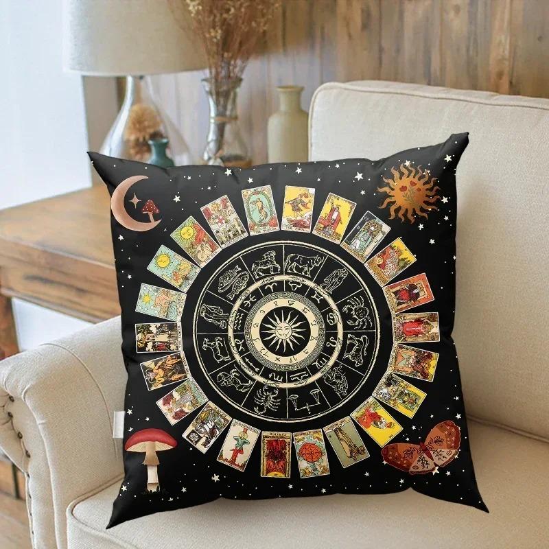 

Home Decor Astrology Tarot Design Pattern Throw Pillow Pattern Cushion Cover Suitable For Sofa Bedroom Car Pillow Cover 16x16Inch