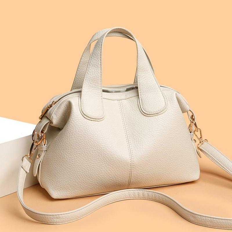 Borsa Tote Chic in Pelle con Tracolla Removibile Versatile Pratica Borsa da Donna Vintage Borsa a Spalla