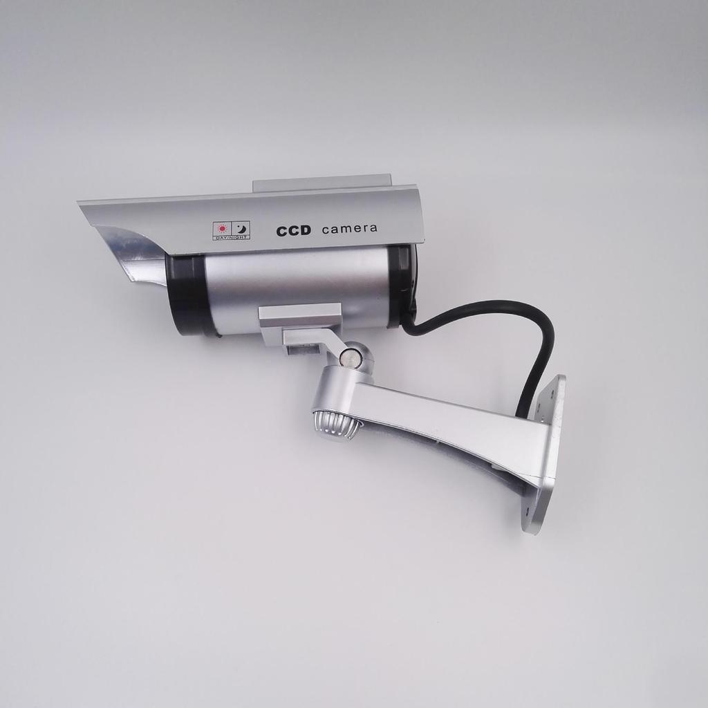 Solar-Powered Fake Surveillance Camera with Flashing Light