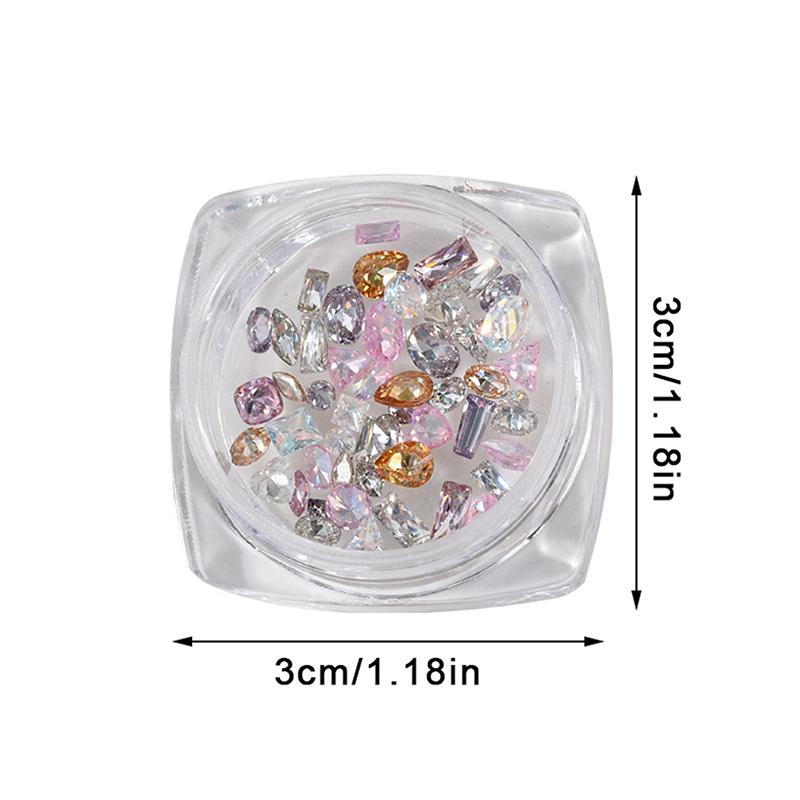 12 Gitter Gemischte Mini Zirkon Nagel Diamanten Pferdeaugen Diamanten Weiß Champagner Nagel Strass Glänzend Bunte Nagel Juwelen Nagel Charms