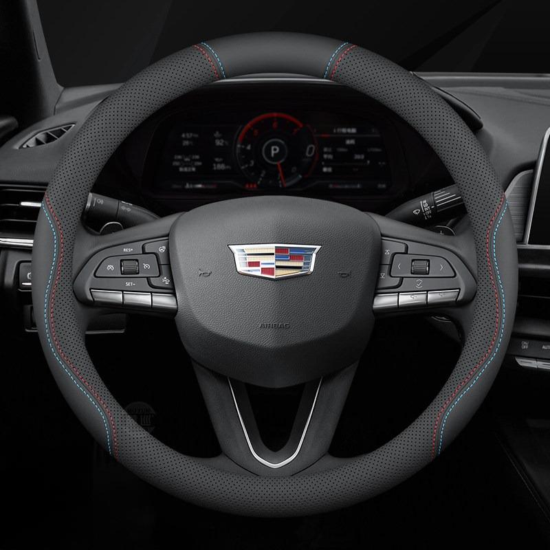 2026 For CADILLAC Car Steering Wheel Cover PU Leather No Bulk Premium Fit CT4 CT5 CT6 XT4 XT5 XT6 LYRIQ Accessories