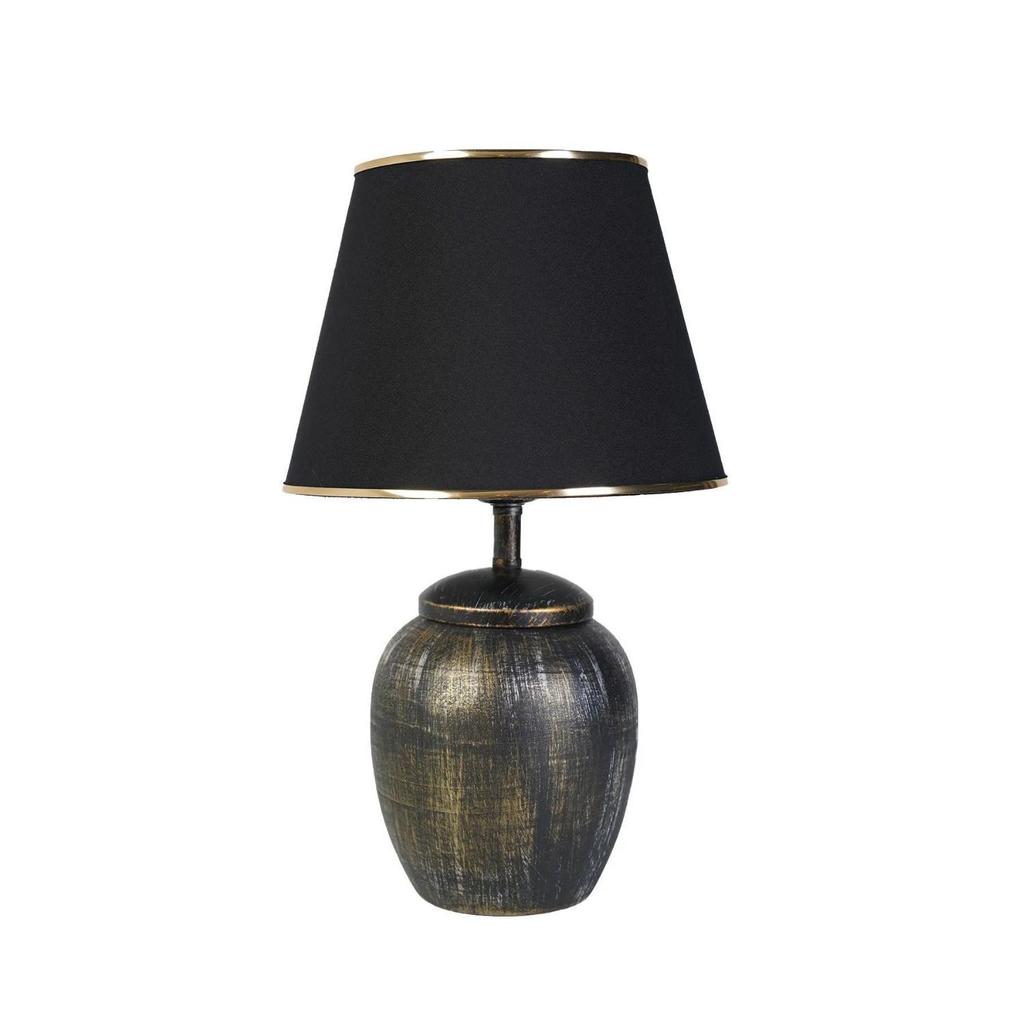 Mıracle Seramik Abajur Siyah Gold