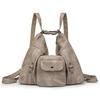 Fashionable Women's Handbag with Large Capacity Soft Leather  Simple Shoulder Bag Multiple Pockets Vintage Handbag Multi-functional Backpack