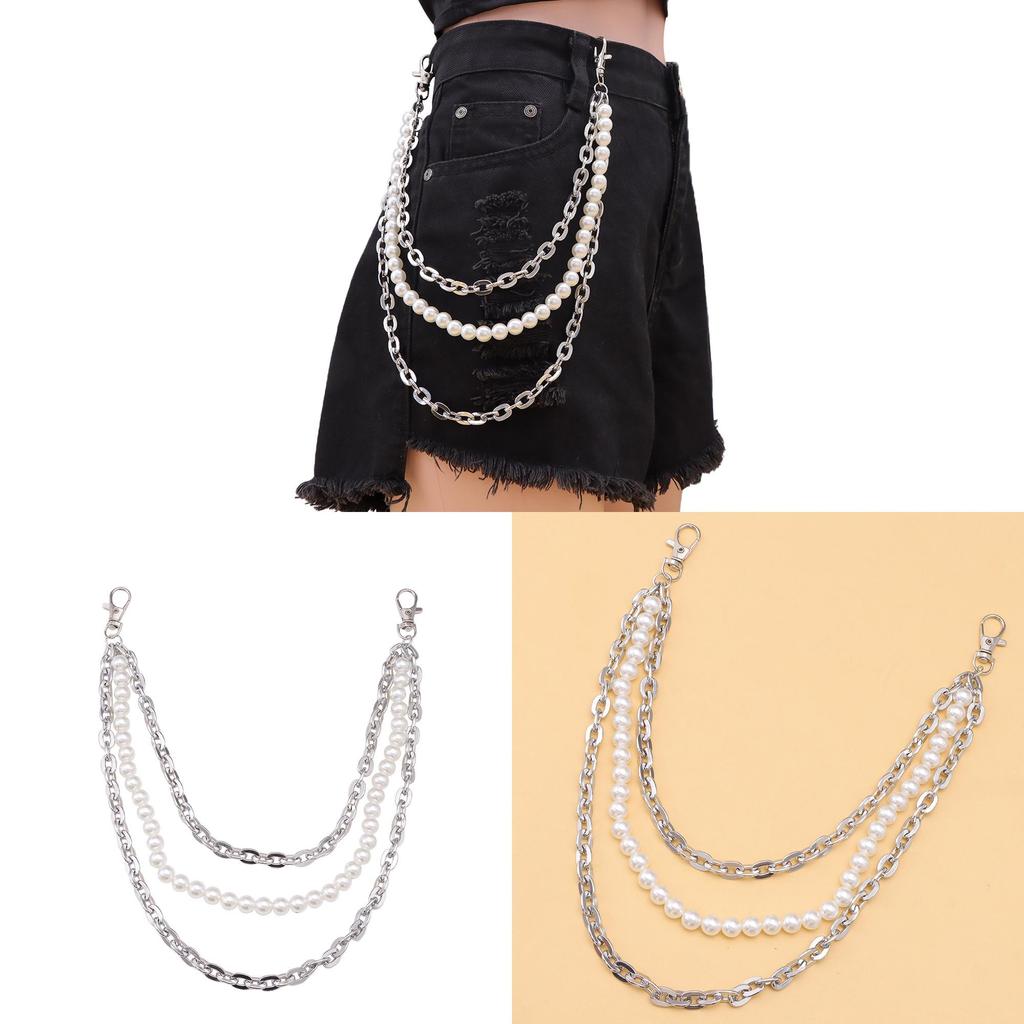 Pearl Style Womens Waist Chain Metal Multilayer Jewelry For Summer Fashion Accessory