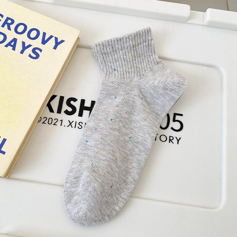 Båtsokker Ren Bomull Dame Vår og Sommer Tynn Mesh Dame Benløse Sommer Helbomull Korte Sokker