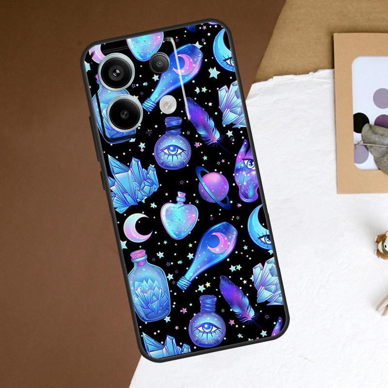 Occult Witchcraft Moon Gothic Witch Case For Redmi Note 11 12 13 Pro Plus 9 10 10S 11S 12S Redmi 12 9C 10C 12C 13C Back Cover