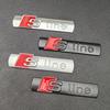 3D Metal Logo S Line Badge Decal Emblem Car Sticker For F2 Sline Q3 Q5 Q7 A1 A2 A3 A4 A5 S3 S5 SQ5 SQ7 RS5 RS7 TT Accessories
