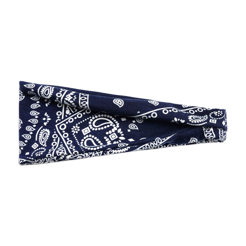 Dámská sportovní jógová pot absorbující čelenka - Široký okraj, Tištěný design, Vlasový doplněk