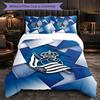 Biancheria da Letto a Tema Real Sociedad FC Set 3 Pezzi Copripiumino Biancheria da Letto Decorativa Per Camera Teen Decorazione Casa