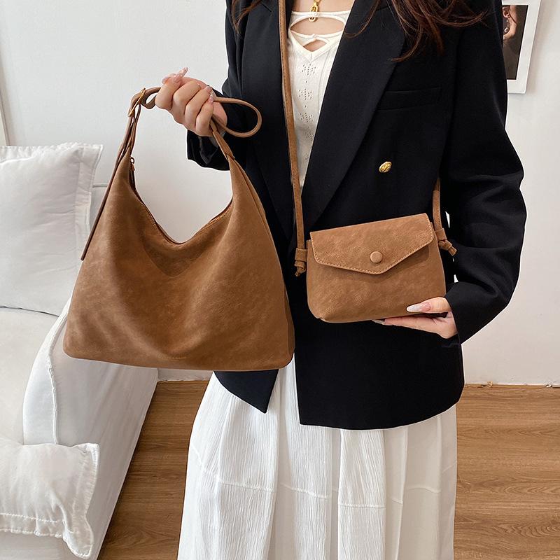 Women's New Large-Capacity Retro Fashion Tote Crossbody Shoulder Bag