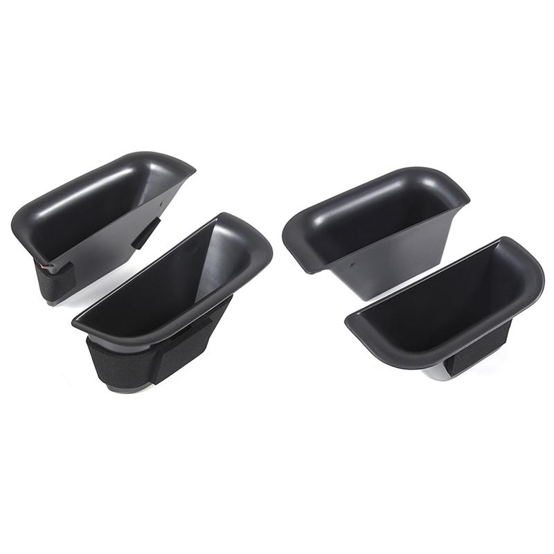 4 PCS Car Door Handle Storage Box Organizer Tray Front+Rear Door ABS For Toyota Land Cruiser Prado FJ120 2003-2009-A99D