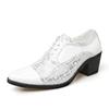Brand 2025 Men's High-heeled Leather Shoes Fashion Red Wedding Dresses Shoes For Men Luxury Formal Shoes Man Zapatos De Vestir