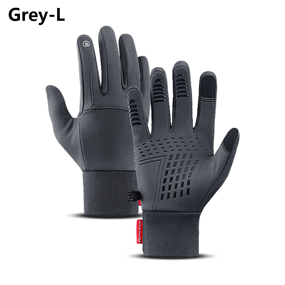 Sport Waterproof Windproof Running Ski Full Finger Touch Screen Warm Thermal Fleece Bike Gloves