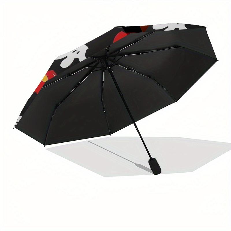Disney Mickey Mouse Themed automatic opening and closing folding umbrella, portable - durable, 8-rib umbrella frame, very suitable for busin
