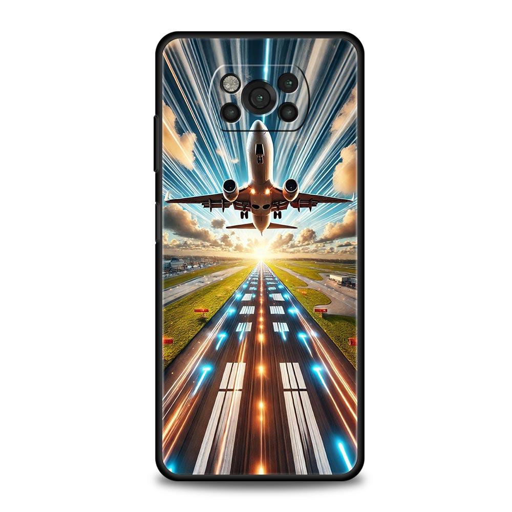 Travel-Nspired Airplane Route Phone Case Cover  for Xiaomi Poco F7 Ultra F6 F5 F4 F3 X6 X5 X4 X3 NFC C51 C55 M4 GT 5G Soft TPU
