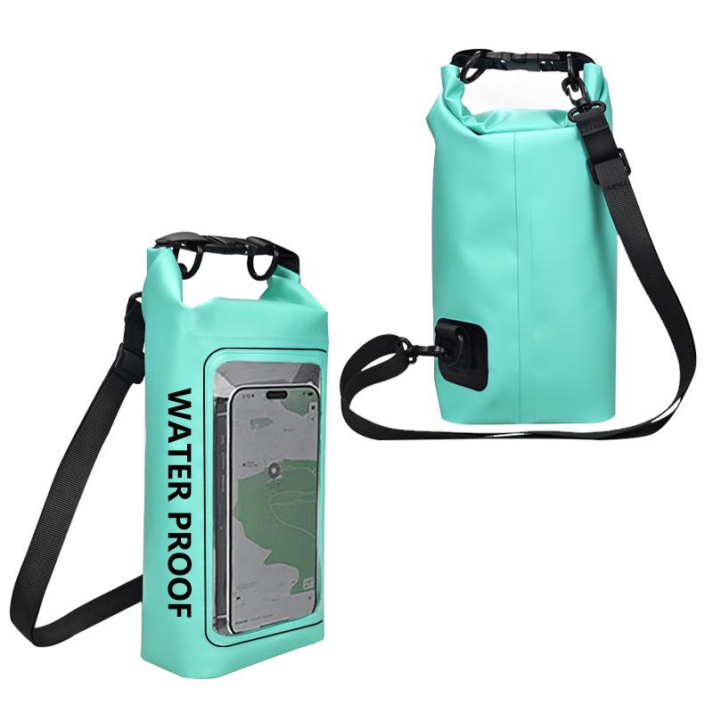 2L Wasserdichter Trockensack für Schwimmen Kajakfahren Trekking Rafting Surfen Bootfahren Tragbarer Touchscreen Outdoor Aufbewahrungsrucksack