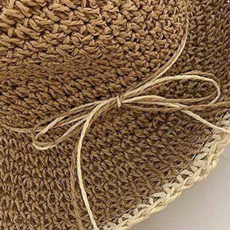 Women's Grass Hat Korean Version Versatile Travel Sun Protection Sunshade Hat Travel Sun Hat Beach Hat