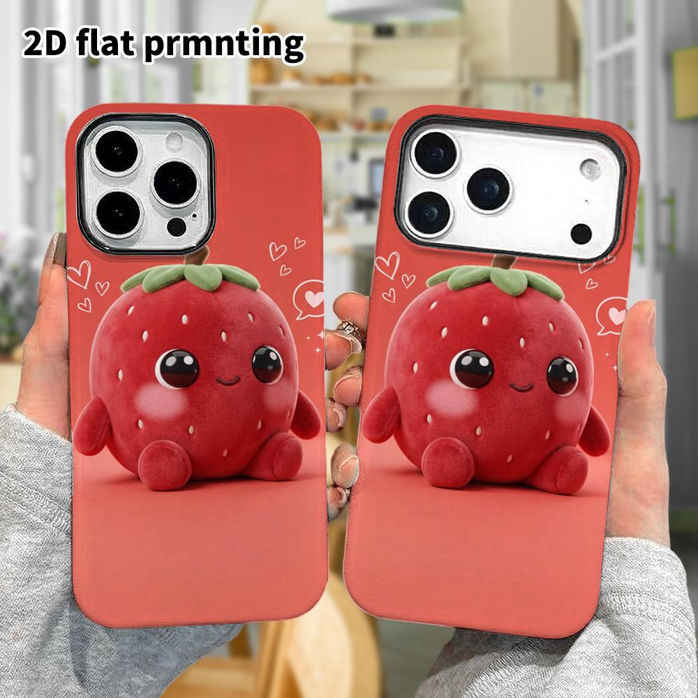 Phone case: 2D flat Samsung Galaxy A34 A35 M05 M06 S20 S22 S21 FE Plus 5G protective case, strawberry doll, perfect Christmas and Halloween holiday gi
