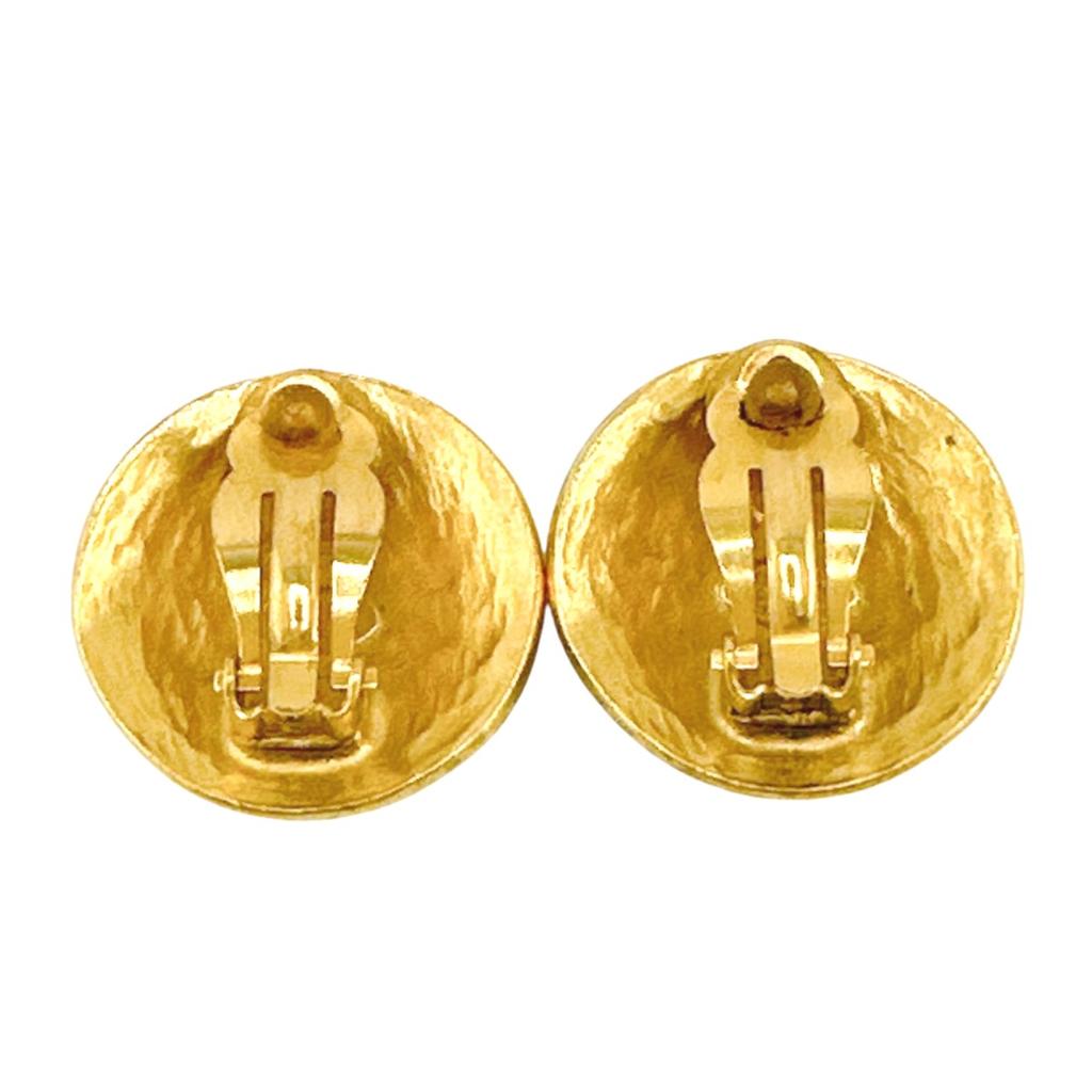 CHANEL Vintage large COCO Mark Earring gold Women Used