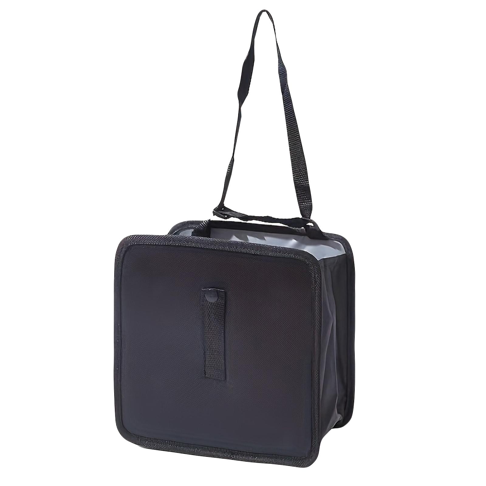 

1 шт. Полиэстеровое автомобильное мусорное ведро, многофункциональная моющаяся складная подвесная сумка для хранения для автомобиля, для путешествий и использования на открытом воздухе One Size чёрный