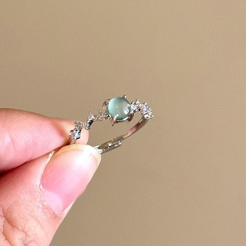 Anello Aperto Elegante Fiore di Zircone - Gioiello di Alta Gamma, Versatile per l'Indice per un Look Semplice e alla Moda