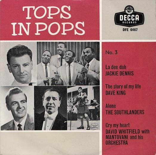 

7inch Record VARIOUS - Tops In Pops No. 3 DFE6467 DECCA 1957 UK Rock Used