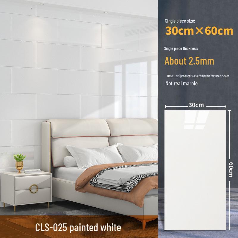 Wasserdichter Marmor Fliesenaufkleber: Selbstkleidende, schimmelresistente PVC-Wandverkleidung für Küchen & Bäder