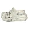 Crocs Sabot Crush Marbre Nacré Sabots Confortables Polyvalents Sabots Unisexe Gris Blanc 211628-0PZ