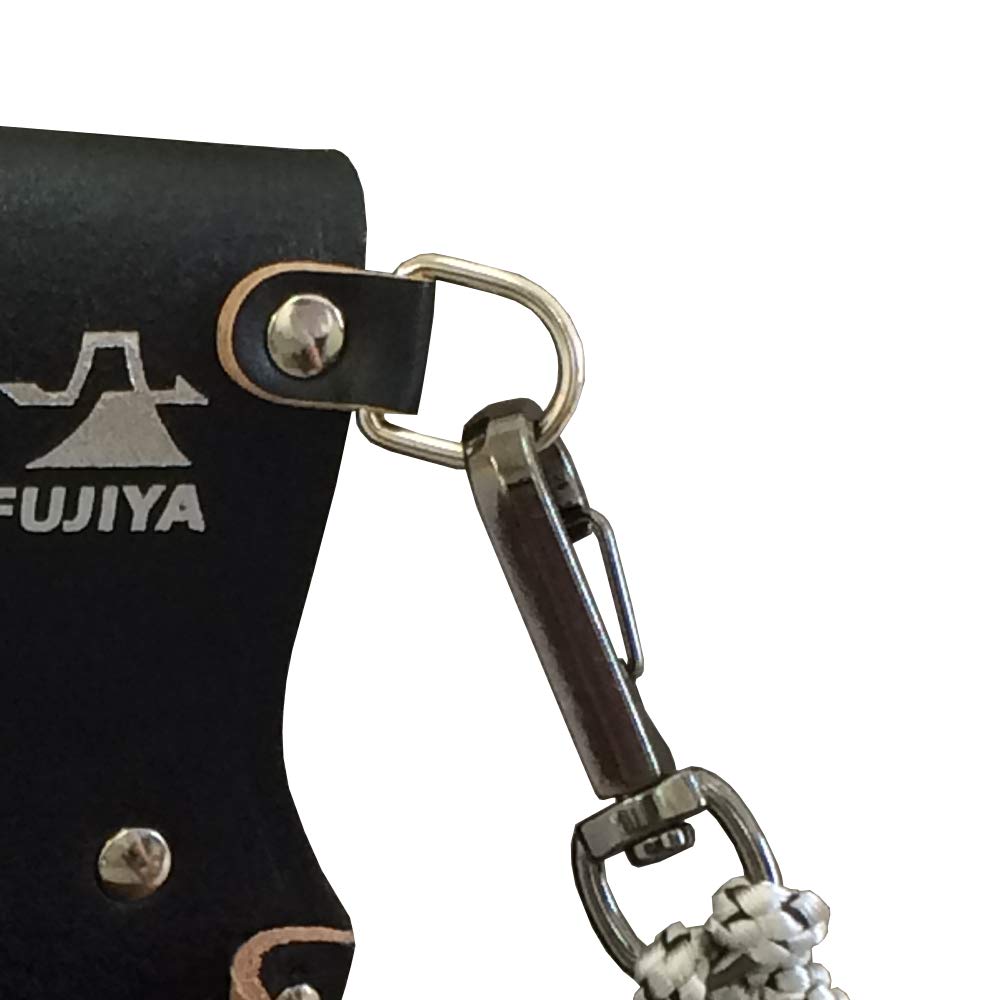 Fujiya Black Leather Holder (Single-Tier with D-Ring) LP-1DSB