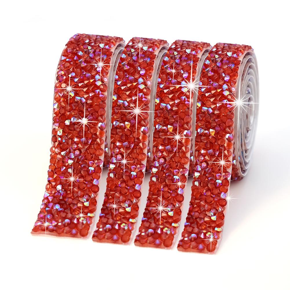 Drill Sticker Resin Drill Belt Diy Jewelry Adhesive Flash Drill Sticker Drill Clothing Accessories Decorative Strip Hot Drill Self-Adhesive Strip