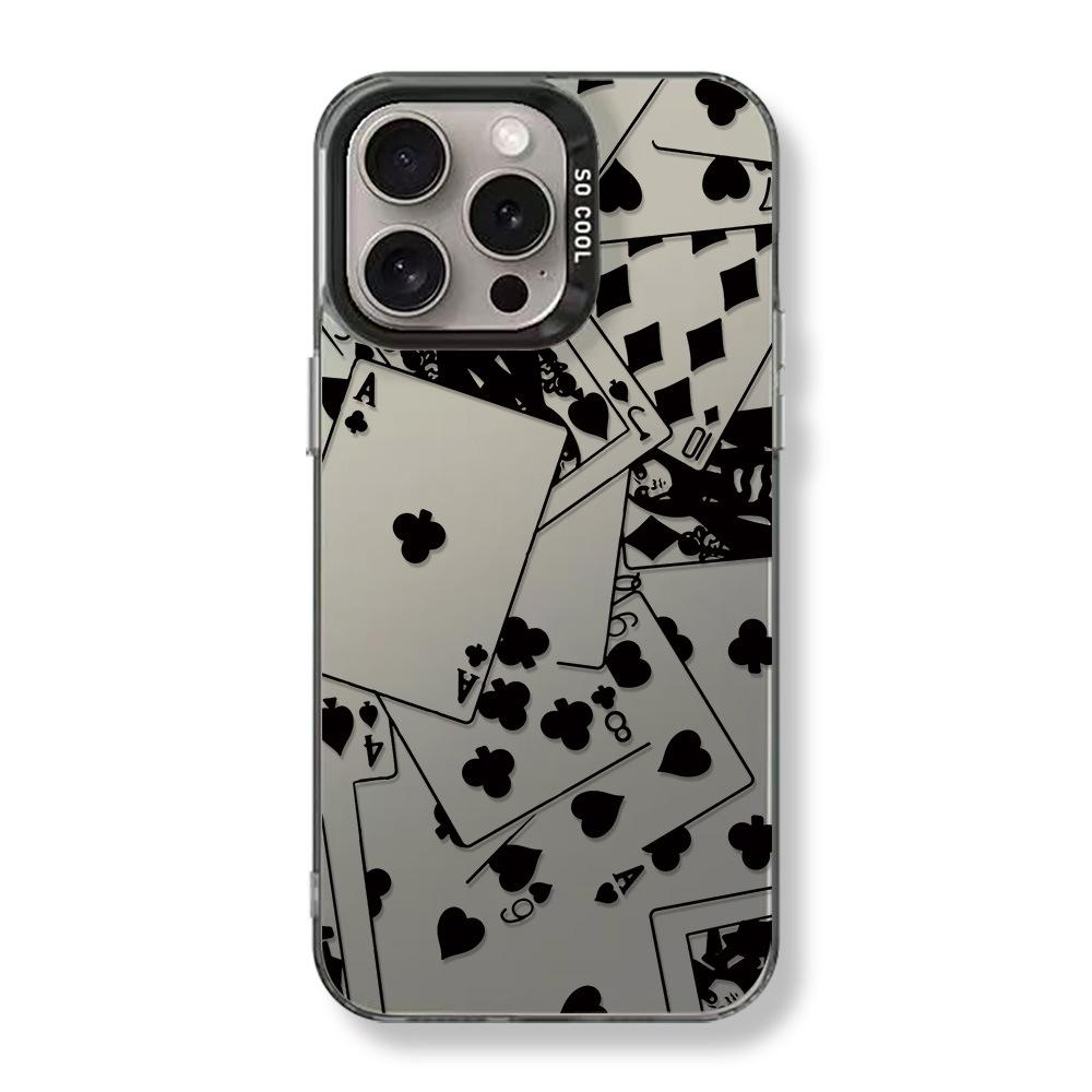 Applicable to iPhone17Pro Max creative playing card mobile phone protective case Apple 15 niche 16 large holes advanced