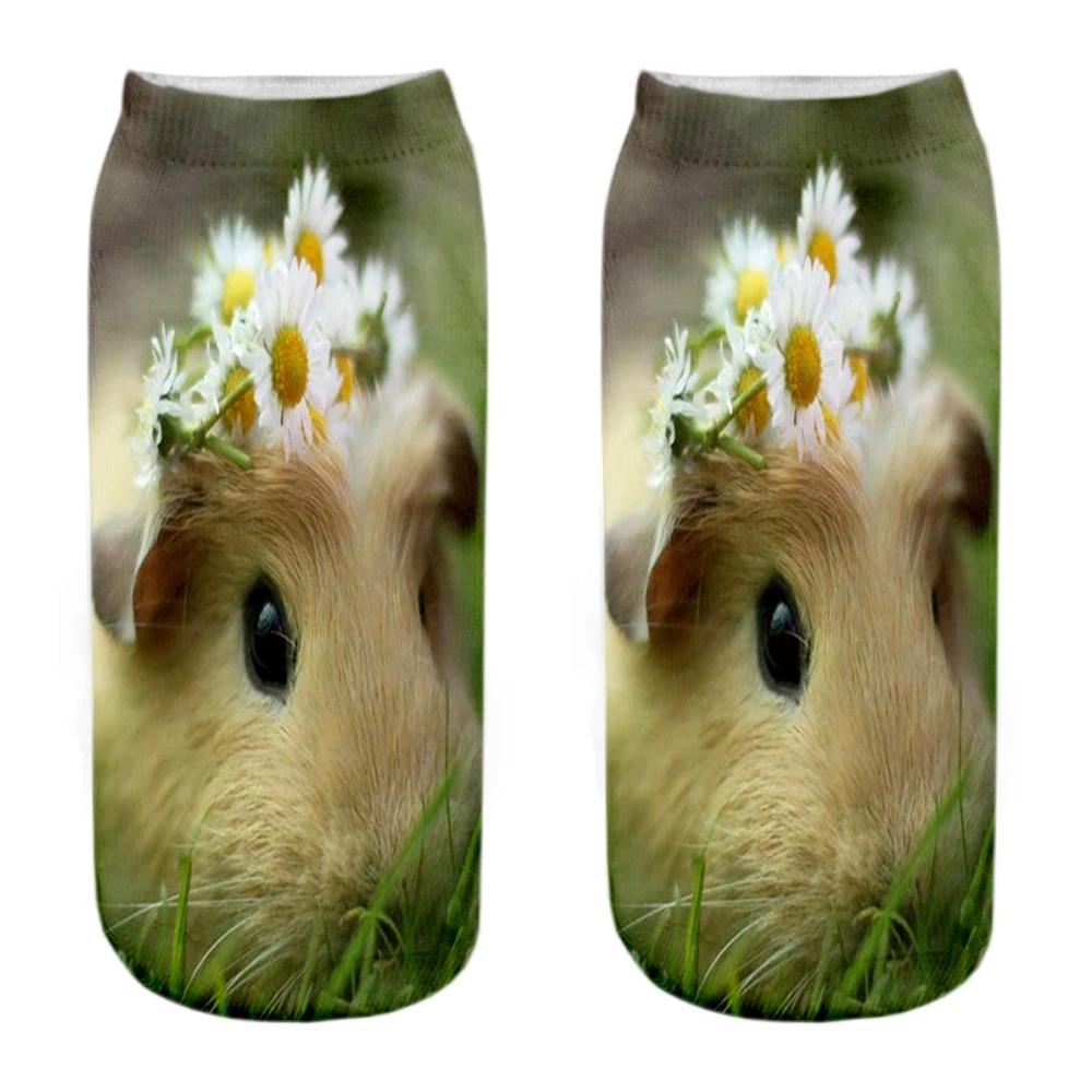 Funny and Cute Animal Fitness Socks, 3D Printed Mouse Totoro for Women