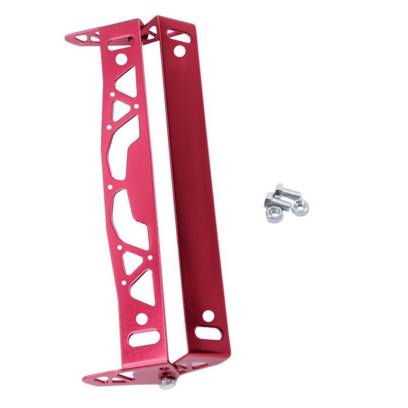 Aluminum Car License Plate Frame - Adjustable Rotating Holder For Solid Number Plates With Racing Design 