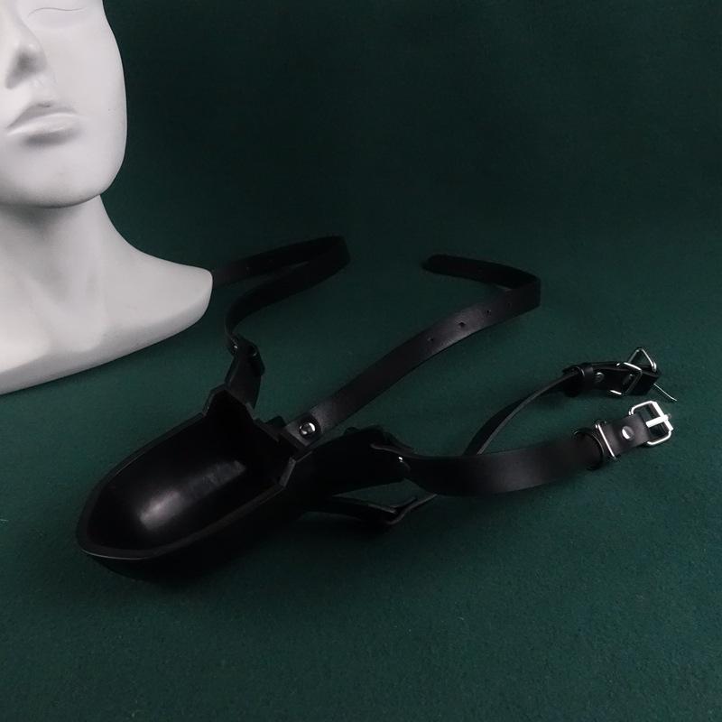 Adjustable Mouth Gag with Funnel for Deep Throat Training and Humanoid Toilet Roleplay