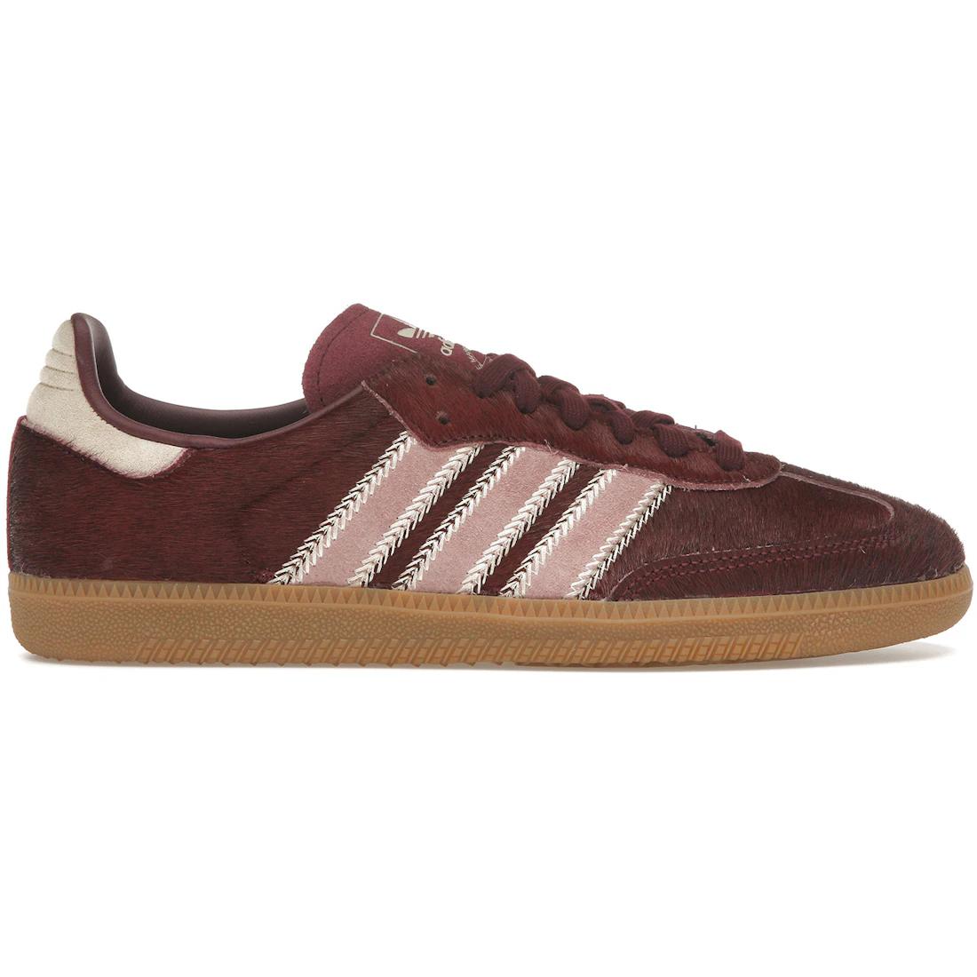 

Кроссовки adidas Samba OG Бордовый Песочный Страта Пони (Женский)(JP5330) 36