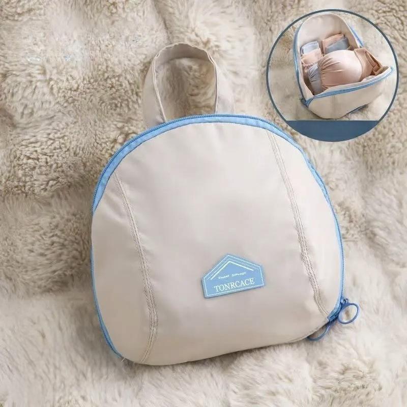 

3-in-1 Travel Portable Underwear Organizer Bag for Women Lingerie Socks Storage Pouch KTB бежевий