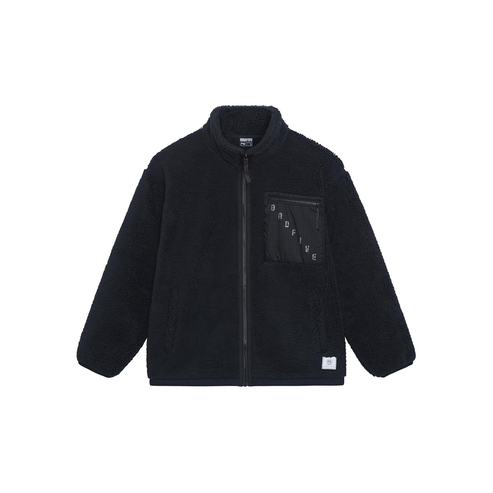 Li Ning BADFIVE Куртки Мужские Черные Стойка Воротник Утепленные Другие AFDSA67-4 XL